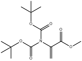甲基 2-(二[(叔-丁氧基)羰基]氨基)丙-2-烯桥酯 结构式