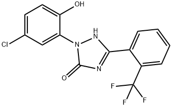 3H-1,2,4-Triazol-3-one, 2-(5-chloro-2-hydroxyphenyl)-1,2-dihydro-5-[2-(trifluoromethyl)phenyl]- 结构式
