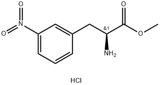 S-3-硝基-L-苯丙氨酸甲酯盐酸盐 结构式