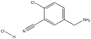 5-(氨甲基)-2-氯苯甲腈盐酸盐 结构式