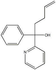 1-phenyl-1-(pyridin-2-yl)pent-4-en-1-ol 结构式