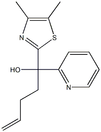 1-(4,5-dimethylthiazol-2-yl)-1-(pyridin-2-yl)pent-4-en-1-ol 结构式