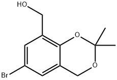 4H-1,3-Benzodioxin-8-methanol, 6-bromo-2,2-dimethyl-
 结构式