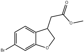 6-溴-2,3-二氢苯并呋喃-3-乙酸甲酯 结构式