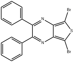 5,7-DIBROMO-2,3-DIPHENYLTHIENO[3,4-B]PYRAZINE 结构式