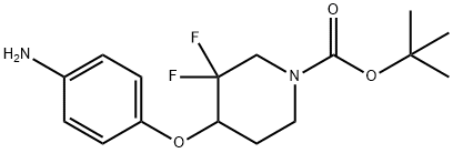 tert-butyl 4-(4-aminophenoxy)-3,3-difluoropiperidine-1-carboxylate 结构式