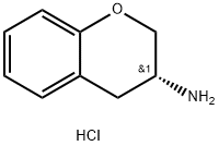 (R)-3,4-二氢-1H-苯并吡喃-3-胺盐酸盐 结构式