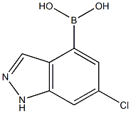 6-氯-1H-吲唑-4-硼酸 结构式