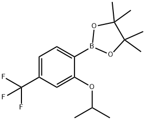 2-(2-异丙氧基-4-(三氟甲基)苯基)-4,4,5,5-四甲基-1,3,2-二氧杂环戊烷 结构式