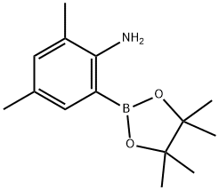 2-Amino-3,5-dimethylphenyboronic acid, pinacol ester 结构式