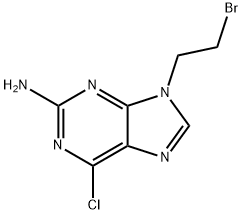 9-(2-Bromoethyl)-6-chloro-9H-purin-2-amine 结构式