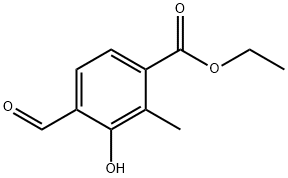ethyl 4-formyl-3-hydroxy-2-methylbenzoate 结构式