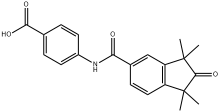 4-[[(2,3-Dihydro-1,1,3,3-tetramethyl-2-oxo-1H-inden-5-yl)carbonyl]amino]-benzoic acid 结构式