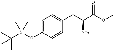 (S)-甲基 2-氨基-3-(4-((叔-丁基二甲基甲硅烷基)氧代)苯基)丙酯 结构式