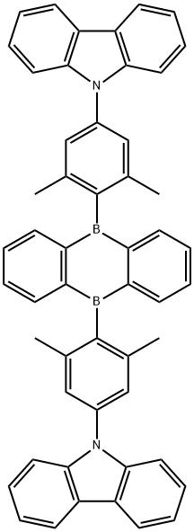 5,10-双(4-(9H-咔唑-9-基)-2,6-二甲基苯基)-5,10-二氢硼蒽 结构式