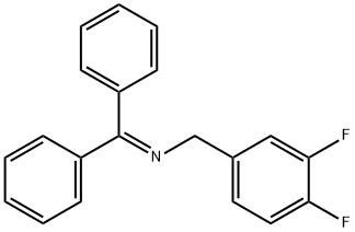 1-(3,4-二氟苯基)-N-(二苯亚甲基)甲胺 结构式