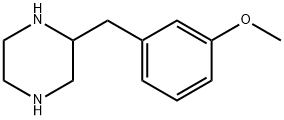 2-(3-甲氧基苄基)哌嗪 结构式