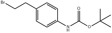 tert-butyl 4-(2-bromoethyl)phenylcarbamate 结构式