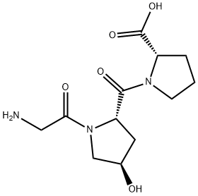 甘氨酰-羟基脯氨酰-脯氨酸 结构式
