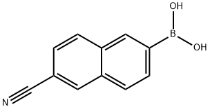 (6-氰基萘-2-基)硼酸 结构式