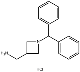[1-(diphenylmethyl)azetidin-3-yl]methanamine dihydrochloride 结构式