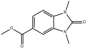 1,3-Dimethyl-2-oxo-2,3-dihydro-1H-benzoimidazole-5-carboxylic acid methyl ester 结构式