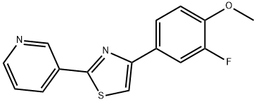 3-[4-(3-fluoro-4-methoxyphenyl)-1,3-thiazol-2-yl]pyridine 结构式
