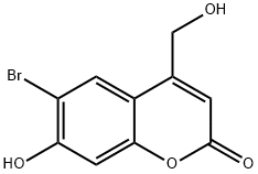 6-溴-7-羟基-4-(羟甲基)香豆素 结构式