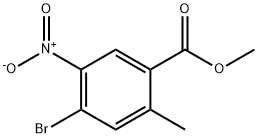 4-溴-2-甲基-5-硝基苯甲酸甲酯 结构式