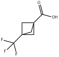 3-(三氟甲基)双环[1.1.1]戊烷-1-羧酸 结构式