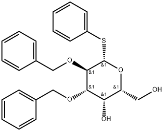 苯基 2,3-二-O-(苯基甲基)-1-硫代-BETA-D-吡喃半乳糖苷 结构式