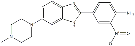 4-(6-(4-甲基哌嗪-1-基)-1H-苯并[D]咪唑-2-基)-2-硝基苯胺 结构式