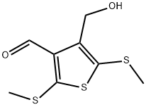 4-(Hydroxymethyl)-2,5-bis(methylthio)thiophene-3-carbaldehyde 结构式