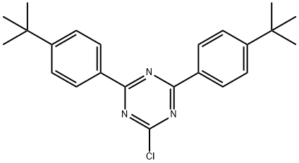 2,4-双(4-叔丁基)苯基-6-氯-1,3,5-三嗪 结构式