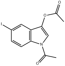 5-碘-1,3-二乙酰基吲哚 结构式