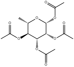 6-脱氧-BETA-L-吡喃甘露糖 1,2,3,4-四乙酸酯 结构式