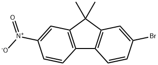 9,9-二甲基-2-溴-7-硝基芴 结构式