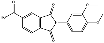 2-(3,4-dimethoxyphenyl)-1,3-dioxo-5-isoindolinecarboxylic acid 结构式