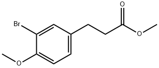 3-溴-4-甲氧基苯丙酸甲酯 结构式