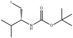 (R)-(1-碘代-3-甲基丁-2-基)氨基甲酸叔丁酯 结构式