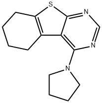 4-(pyrrolidin-1-yl)-5,6,7,8-tetrahydro[1]benzothieno[2,3-d]pyrimidine 结构式