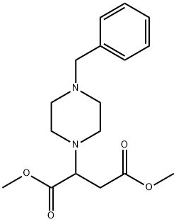 dimethyl 2-(4-benzylpiperazin-1-yl)butanedioate 结构式