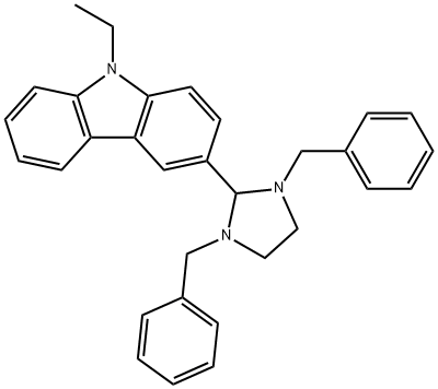 3-(1,3-dibenzylimidazolidin-2-yl)-9-ethyl-9H-carbazole 结构式