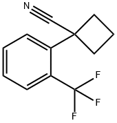 1-(2-三氟甲基苯基)环丁烷甲腈 结构式