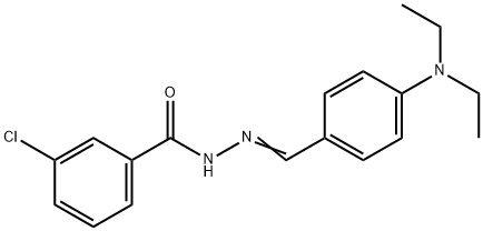 3-chloro-N'-[4-(diethylamino)benzylidene]benzohydrazide 结构式