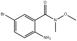 2-氨基-5-溴-N-甲氧基-N-甲基苯甲酰胺 结构式