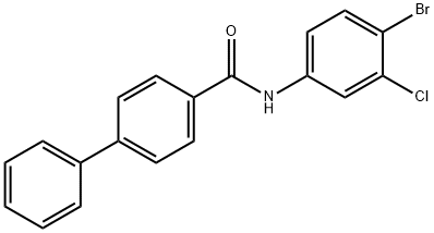 N-(4-bromo-3-chlorophenyl)biphenyl-4-carboxamide 结构式