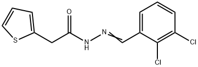 N'-[(Z)-(2,3-dichlorophenyl)methylidene]-2-(thiophen-2-yl)acetohydrazide 结构式