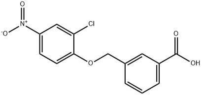 BENZOIC ACID, 3-[(2-CHLORO-4-NITROPHENOXY)METHYL]- 结构式