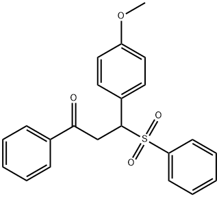 3-Benzenesulfonyl-3-(4-methoxy-phenyl)-1-phenyl-propan-1-one 结构式